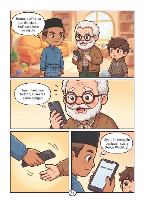 Halaman komik ScamAlert Junior Buku 1, contoh 9