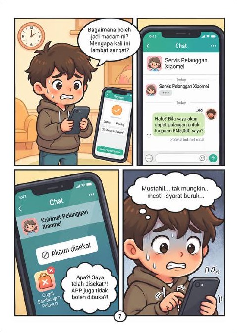 Halaman komik ScamAlert Junior Buku 2, contoh 2