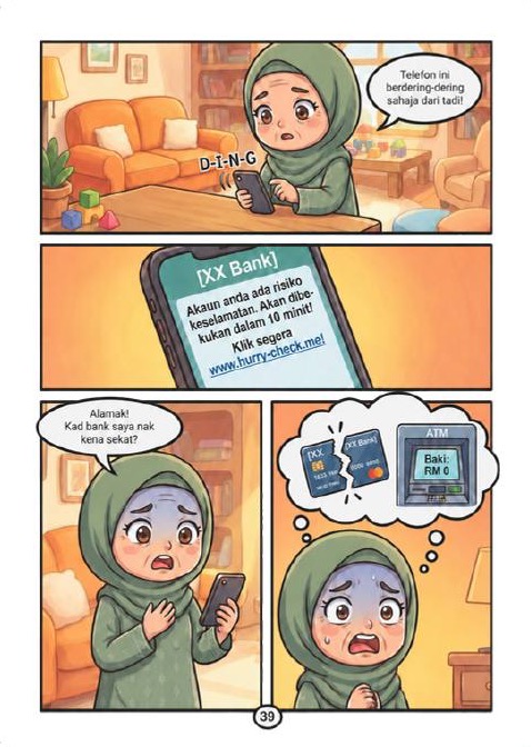 Halaman komik ScamAlert Junior Buku 2, contoh 6