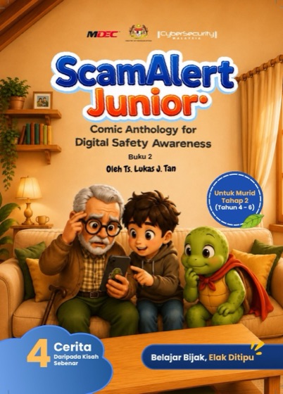 ScamAlert Junior Buku 2, a Bahasa Malaysia comic book for children