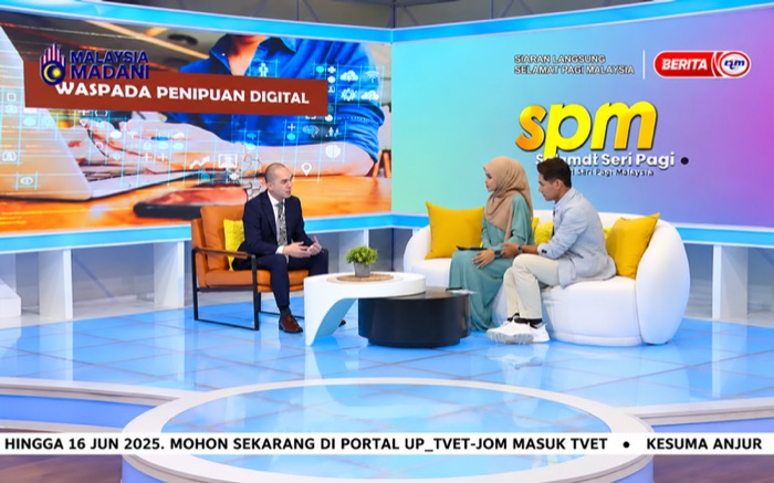 Temu bual langsung TV1 tentang kesedaran penipuan dalam talian