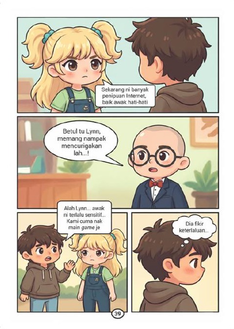 Halaman komik ScamAlert Junior Buku 1, contoh 6