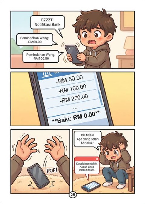 Halaman komik ScamAlert Junior Buku 2, contoh 4