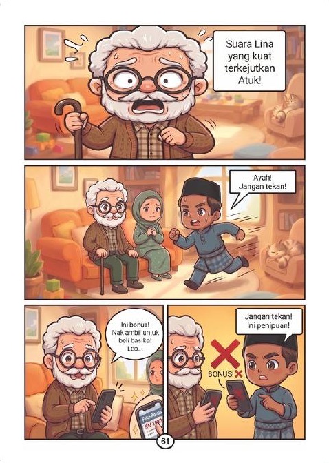 Halaman komik ScamAlert Junior Buku 2, contoh 9